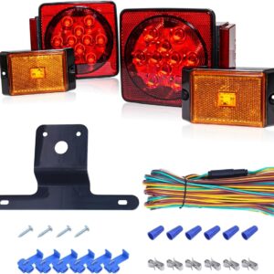 MAXXHAUL 70205 LED Trailer Light Kit, 12V Waterproof, for Boat & RV